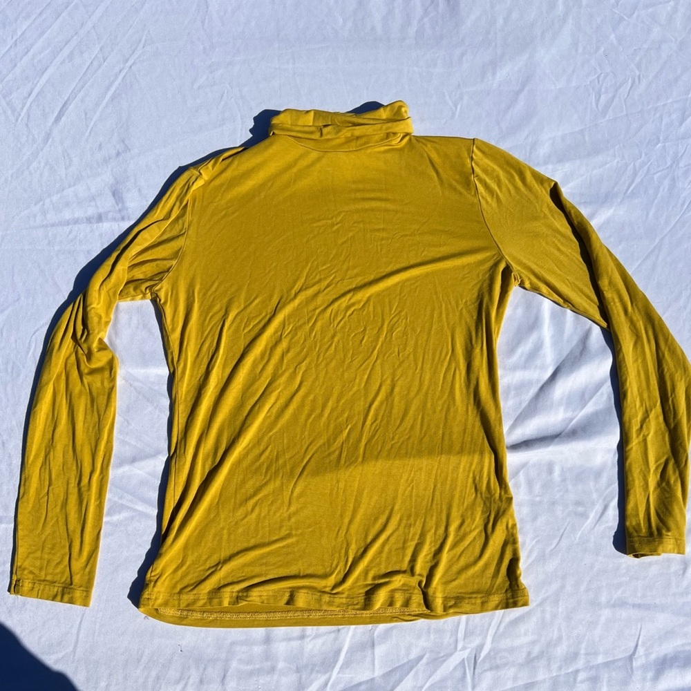 Mustard Yellow Long Sleeve Turtleneck Top
